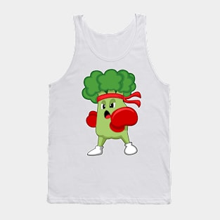 Broccoli at Boxing with Boxing gloves Tank Top